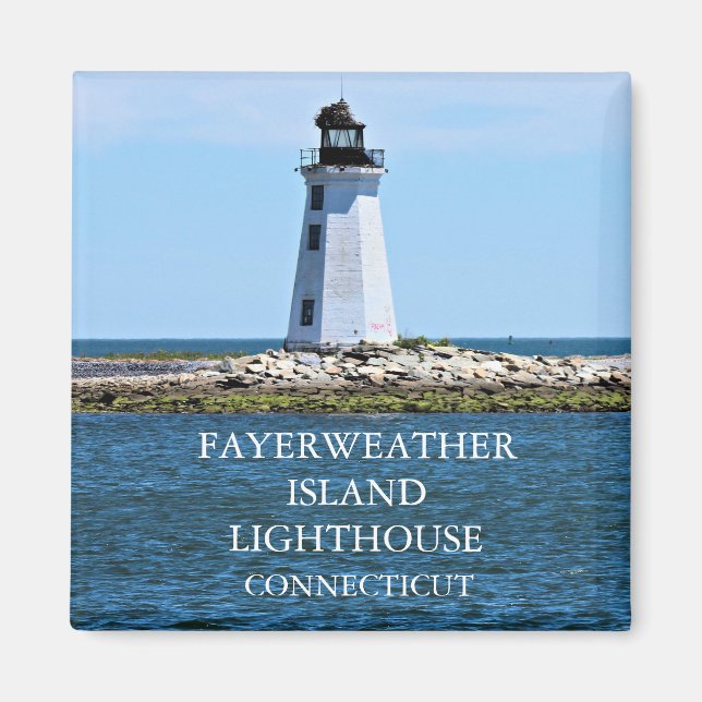Imán Fayerweather Island Lighthouse, Connecticut (Frente)