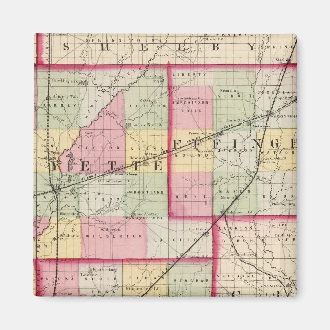 Imán Fayette, Effingham, Marion, condados (Frente)