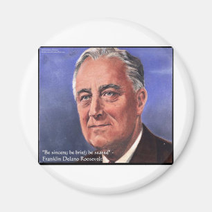 Imán FDR (Roosevelt) "Be Brief" Wisdom Cita Regalos