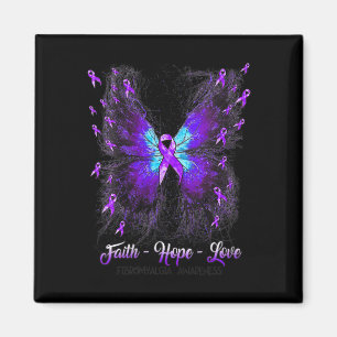 Imán Fe de Mariposa Esperanza Amor Conciencia Fibromial