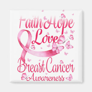 Imán Fe de mariposa rosa espero amar el cáncer de mama