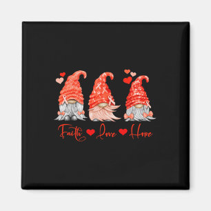 Imán Fe del Cáncer de Sangre Esperanza Amor Gnomes Rojo
