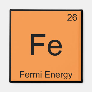 Imán Fe - Energía de Fermi Símbolo de Elemento de Quími