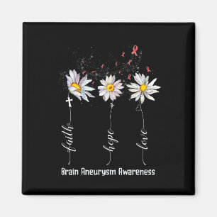 Imán Fe Esperanza Amor Flor de Conciencia de Aneurisma 