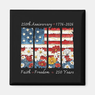 Imán Fe floral retro libertad de credo 250 años cristia