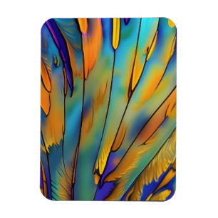 Imán Feather de vidrio templado AI Resumen de arte