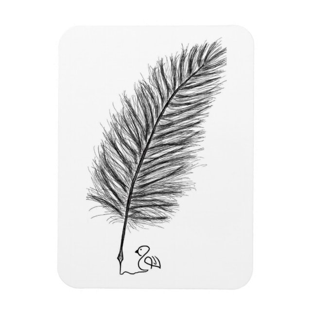 Imán Feather Quill la voz de los pensamientos y emocion (Vertical)