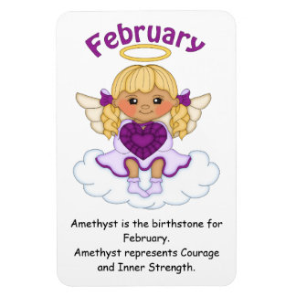 Imán Febrero Birthstone Angel Blonde Premium Magnet