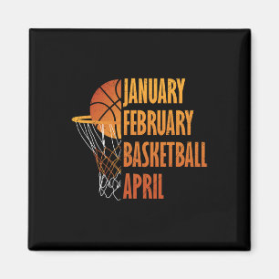 Imán Febrero Febrero Baloncesto Abril Fun Retro Appare