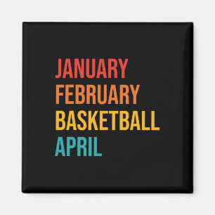 Imán Febrero Febrero Baloncesto Abril Fun Retro Appare