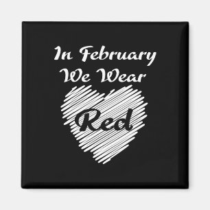 Imán Febrero Nosotros Llevamos Rojo Conciencia Enfermed