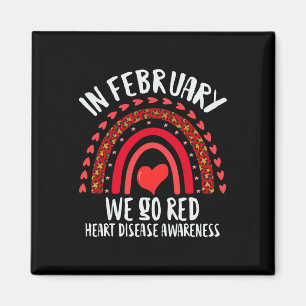Imán Febrero Vamos Red Heart Disease Awareness Red Rai
