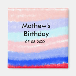 Imán Fecha de adición de nombre de cumpleaños de niño e