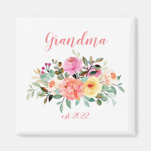 Imán Fecha de la abuela del personalizable - Primera ab