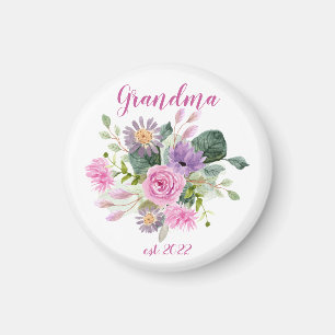 Imán Fecha de la abuela del personalizable - Primera ab