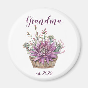 Imán Fecha de la abuela del personalizable - Primera ve