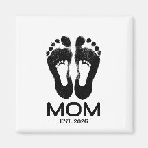 Fecha establecida de huellas de bebé de nueva mamá