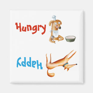 Imán Feed Fed Dog Magnet Hungry Happy Tracker