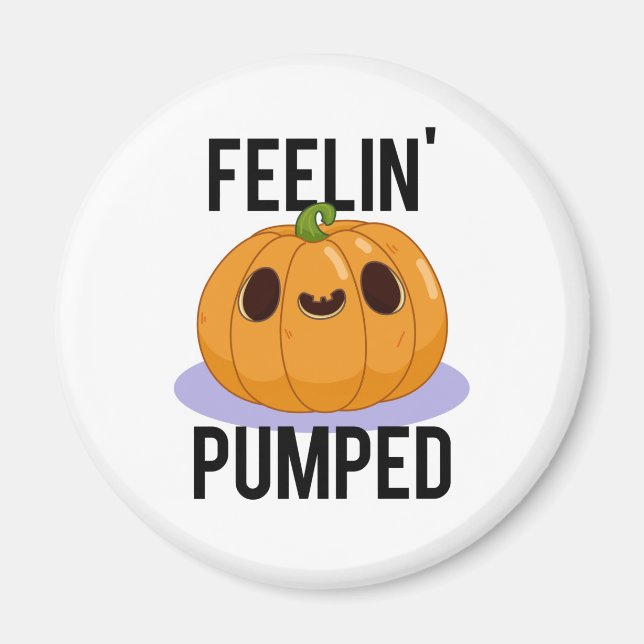 Imán Feelin Bomping Funny Pumpkin Pun (Frente)