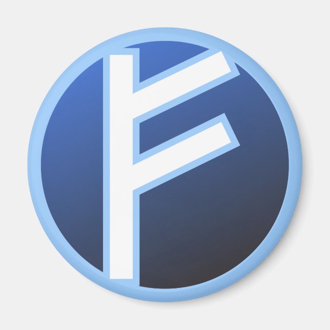 Imán Fehu Feoh Rune (Frente)