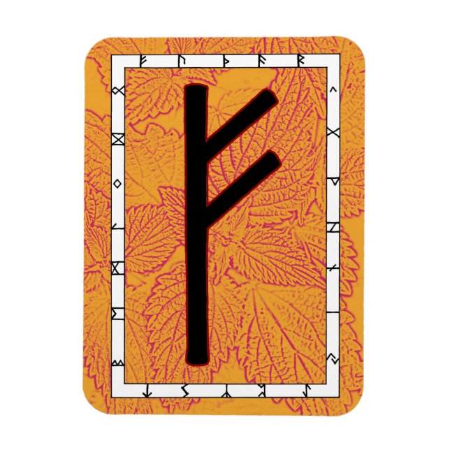 Imán Fehu Viking Rune Magnet - ¡Convirtiéndose! (Vertical)