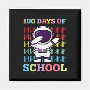 Imán Felices 100 Días De Escolares Astronauta Dabbing L