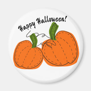 Imán Felices Calabazas Naranja de Halloween
