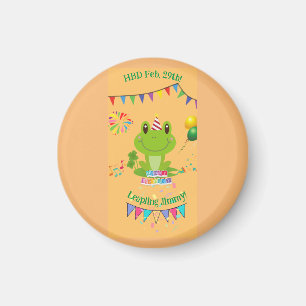 Imán Felices carteles de rana de cumpleaños incentivo e