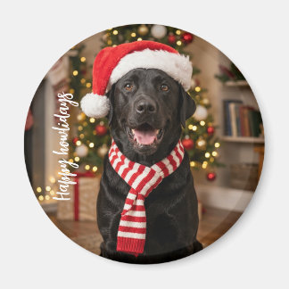 Imán Felices días caninos alegre Labrador Retriever neg