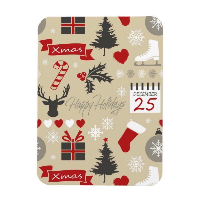 Imán Felices Fiestas (Vertical)