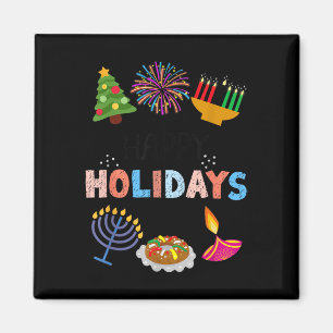 Imán Felices Fiestas Diwali Kwanzaa Hanukkah Chris