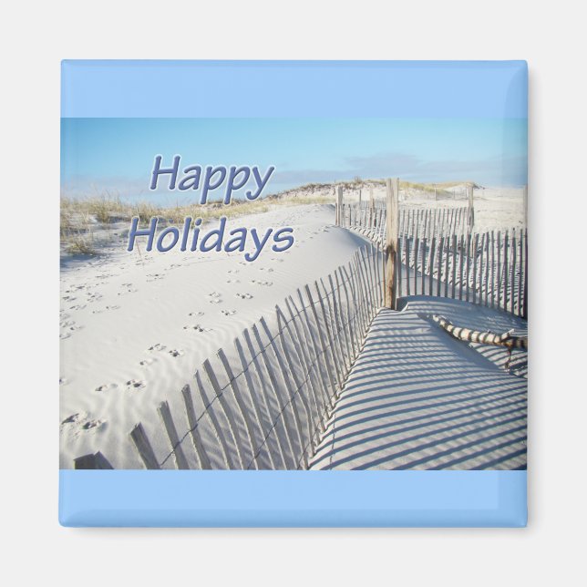 Imán Felices fiestas dunas y vallas (Frente)
