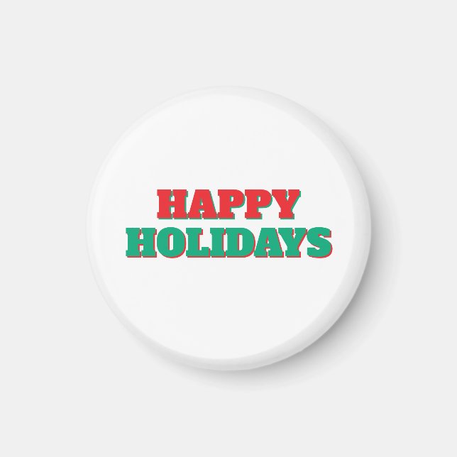 Imán Felices Fiestas Feliz Navidad Tiempo de Fiesta (Frente)