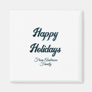 Imán Felices fiestas nombre familia regalos elegante re