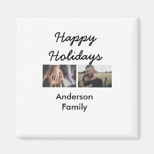 Imán Felices fiestas padre hijo Navidad foto familia n
