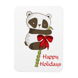 Imán Felices Fiestas Panda