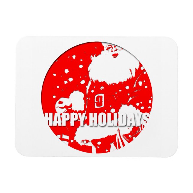 Imán Felices Fiestas - Santa Claus - Magnet de fotos de (Horizontal)