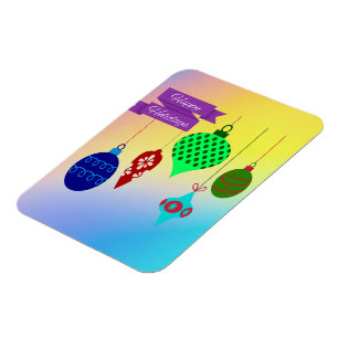 Imán Felices fiestas y adornos colgantes