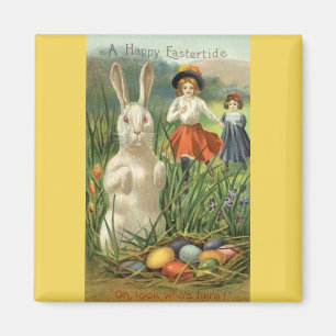 Imán Felices fiestas y niños de Pascua