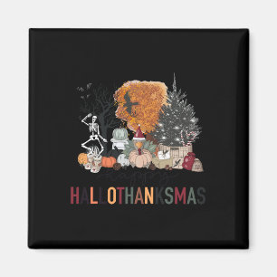 Imán Felices Hallothanksmas Skeleton Navidades turcos H