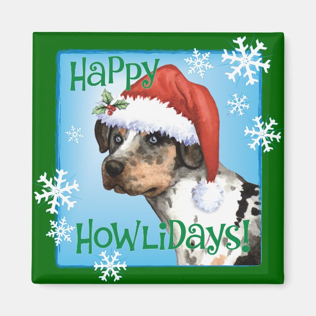 Imán Felices Howliday Catahoula (Frente)