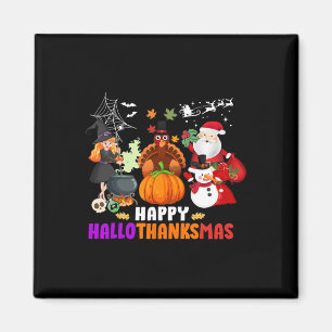 Imán Felices Navidades de Halloween Fall de Hallothanks