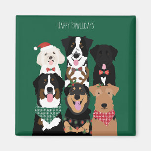 Imán Felices Pawlidays Cute Navidades