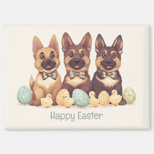 Imán Felices Perros del Pastor Alemán de Pascua
