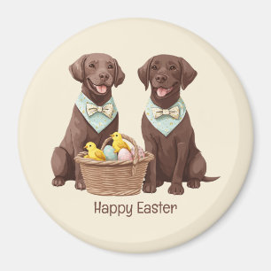 Imán Felices perros recuperadores de chocolate de Pascu
