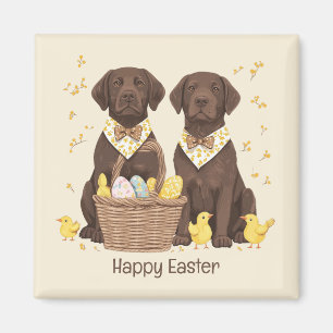 Imán Felices perros recuperadores de chocolate de Pascu