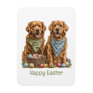 Imán Felices recuperadoras de oro de Pascua perros en l