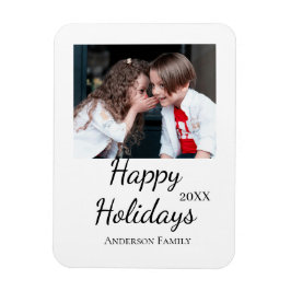 Imán Felices vacaciones niños foto de familia regalos m