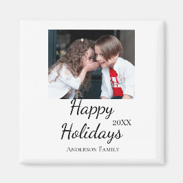 Imán Felices vacaciones niños foto de familia regalos m