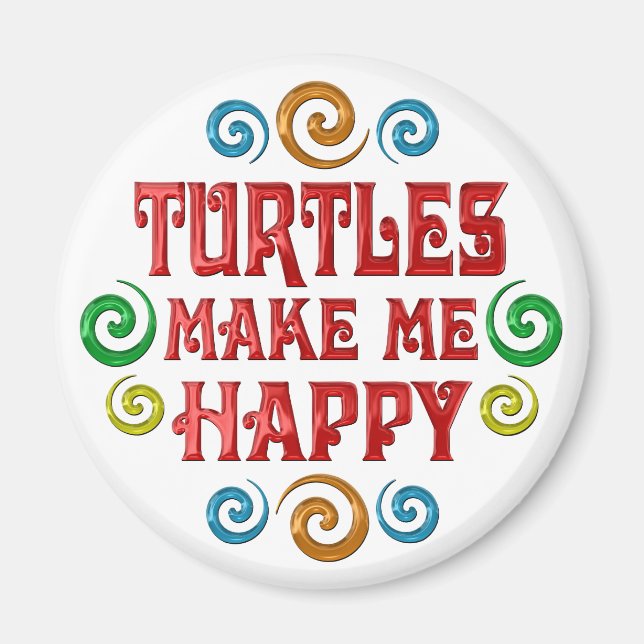 Imán Felicidad a la tortuga (Frente)